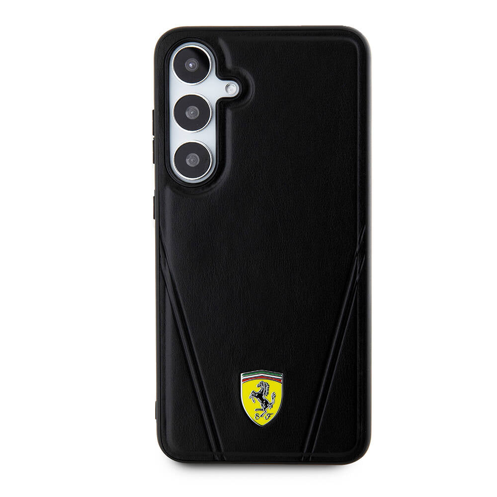 Ferrari Galaxy S24 Plus Orjinal Lisanslı M-safe Şarj Özellikli Sıcak Baskı V Çizgili Deri Kılıf Ferrari Galaxy S24 Plus Orjinal Lisanslı M-safe Şarj Özellikli Sıcak Baskı V Çizgili Deri Kılıf